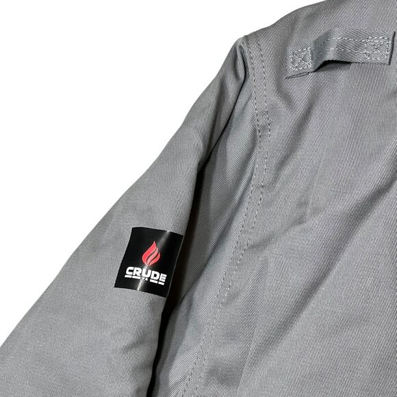 Crude FR Insulated Work Jacket Mens XL Gray CAT2 ATPV12 2112 Quilt Lined RPS-586 - Picture 9 of 12